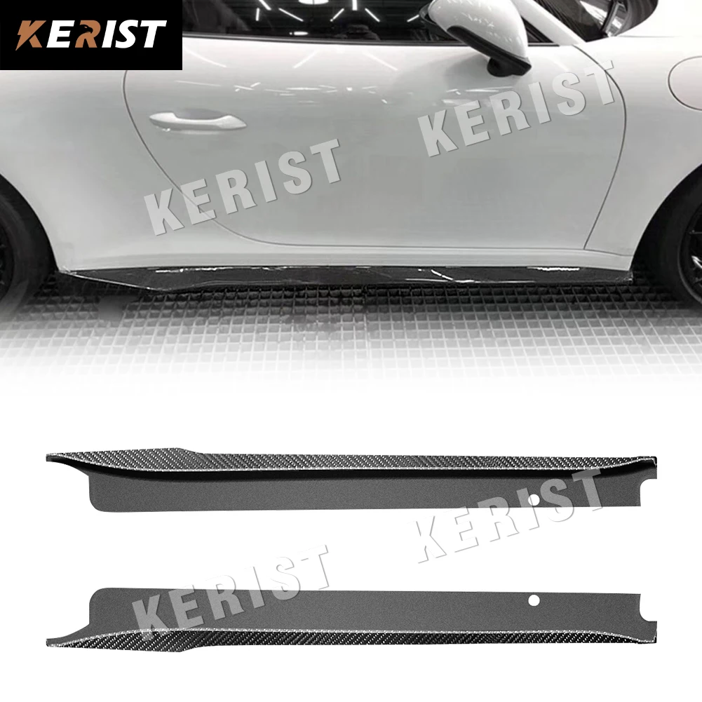 

Side Skirts Carbon Fiber Bumper Lip Spoiler Splitter For Porsche carrera s gts 911 991.2 2016-2018