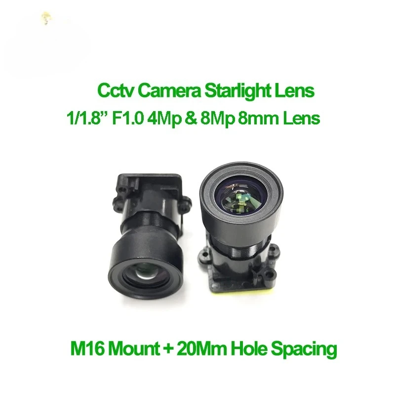 

1/1.8" 8MP F1.0 Starlight 8mm M16 CCTV Lens & XM Expansion Board 128G TF For IVG-HP203Y-AE IMX291 Security Camera