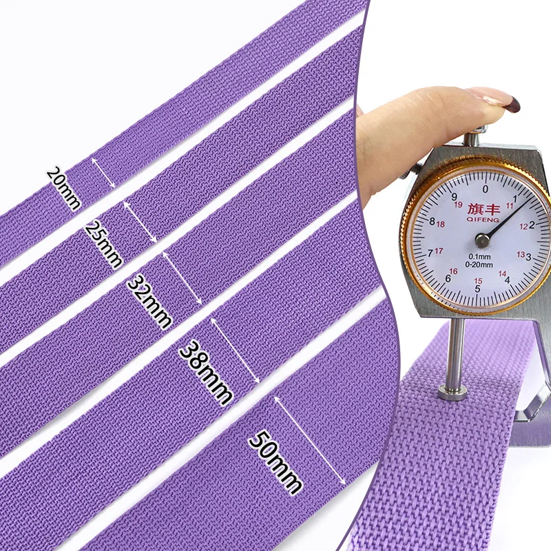 5M 20-50mm Webbing Tape for Bag Strap Backpack Shoulder Ribbon Tapes Safety Belt Band Clothes Bia Binding DIY Sewing Accessories