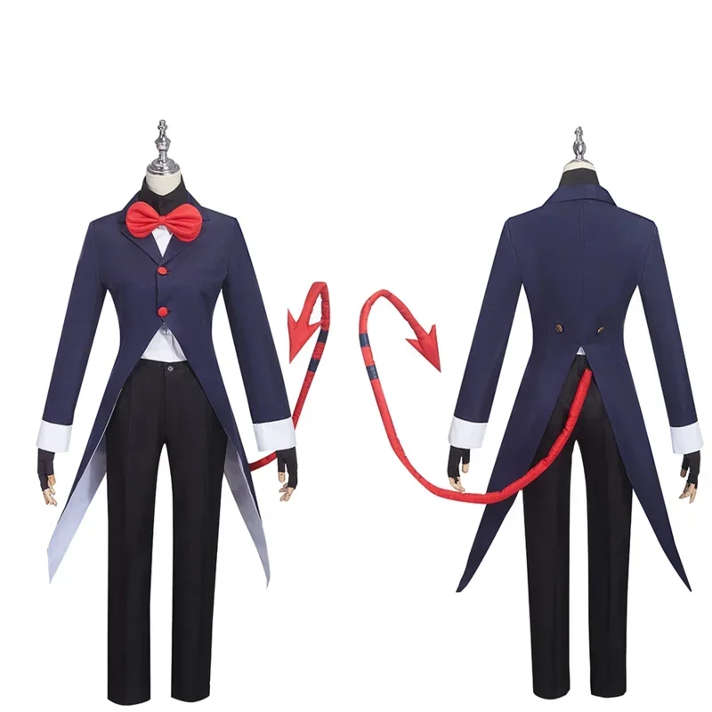 Anime Helluva Boss Moxxie Cosplay Costume Party Uniform Suit With Tail Outfit Halloween Carnival For Men Women Custom CMM221