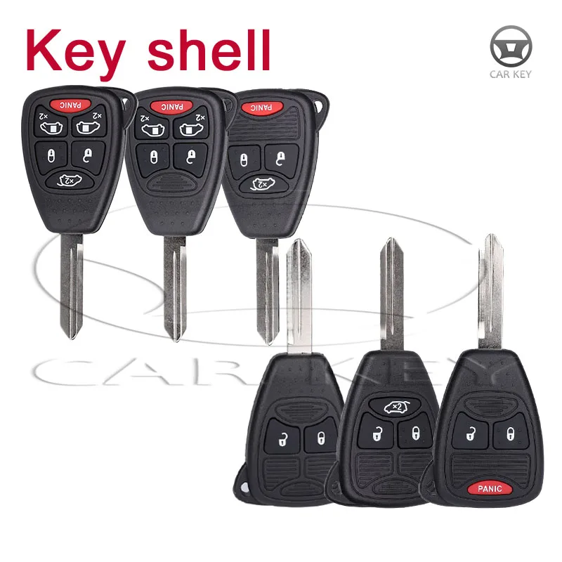 2/3/4/5/6 B Remote Car Key Shell For Chrysler 300 Aspen For Dodge Dakota Durango For Jeep Grand Cherokee Commander Keys Cover