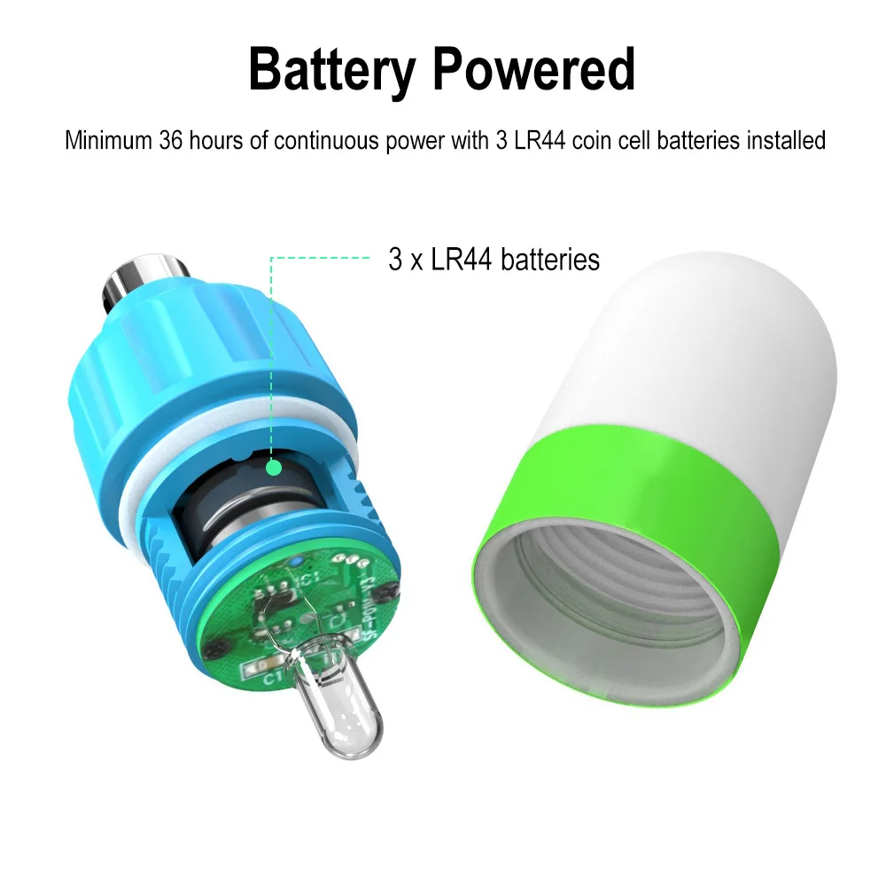 Mini baliza estroboscópica de buceo subacuática de 150M, luz de señal de buceo con batería LR44, luz intermitente de buceo nocturno