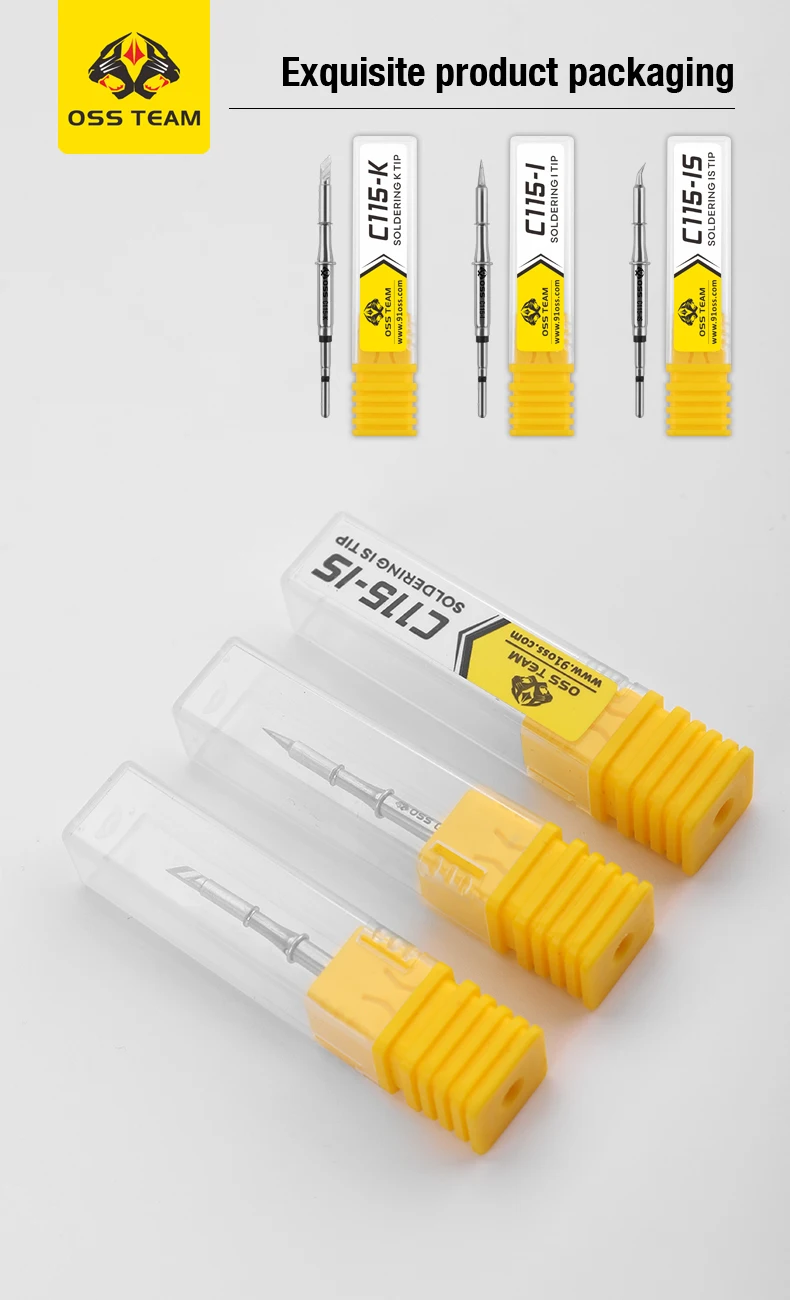 Cabezal de cartuchos de punta de soldadura serie OEM C115, mango Nano para NT115-A, estación NASE-C/CD-2SD T36, CD-2SHE