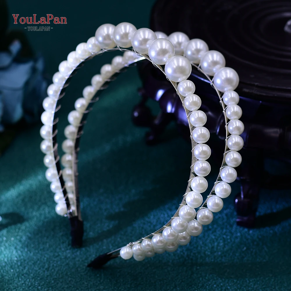 

YouLaPan Double Layer Full Pearl Bridal Hair Hoop Elegant Women Headbands Party Decorative Bridesmaid Hair Accessories HP659