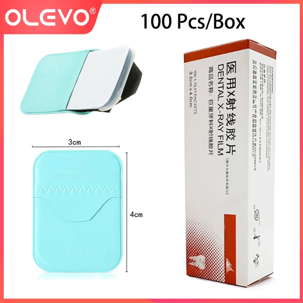

100 Pcs/Box Dental X-Ray Films for Reader Scanner Machine Oral Cavity Medical Image Radiograph 3cm x 4cm Dentistry Scanning Tool