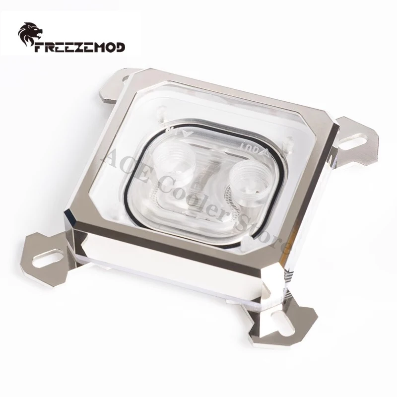

FreezeMod CPU Water Block For Intel 1700 1800,Metal Frame + Acrylic Cover, Aurora 5V ARGB SYNC