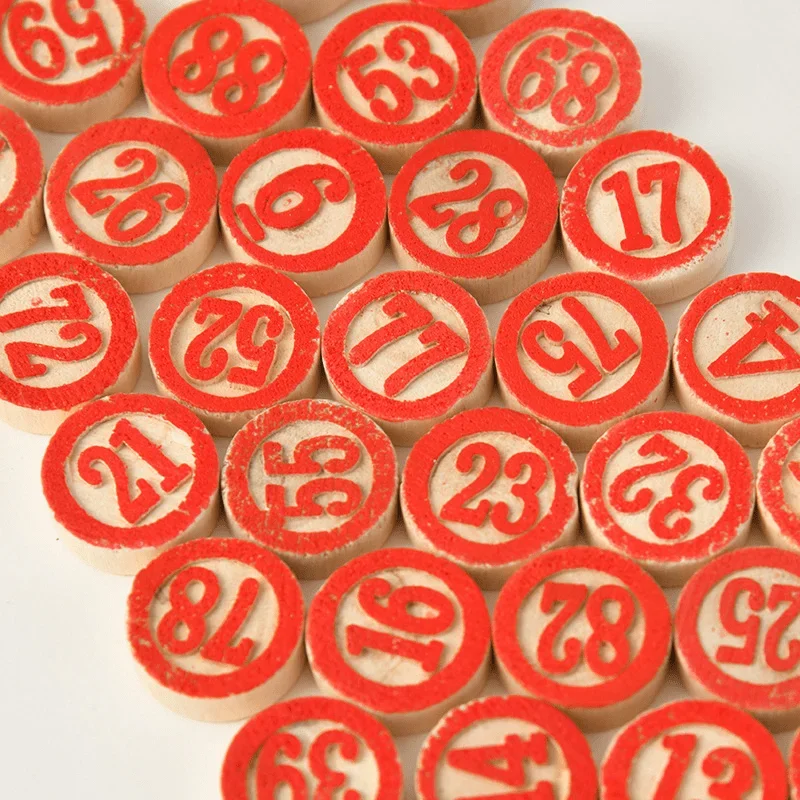 90pcs One-Sided Bingo Game Set, a Portable Number Board Game Combination, Perfect for Family Game Nights