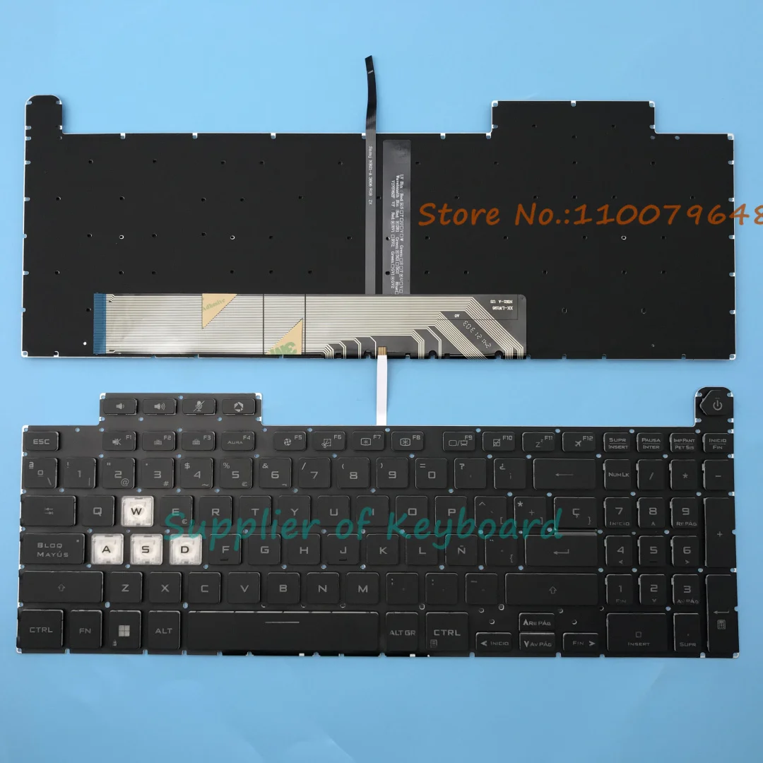

Для ASUS TUF 3 Gaming F15 FA507 FA507R FX507 FX507ZC FX517 FX517Z FX517ZC FX707 FX707Z FA707 Латинская испанская клавиатура с подсветкой