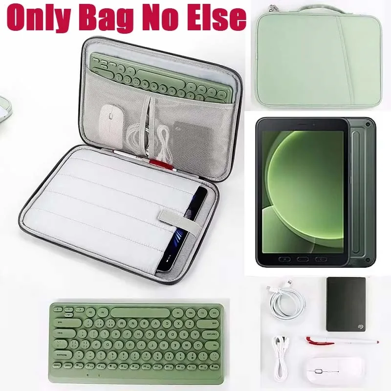 

Universal Tablet Storage Bag for Samsung Tab A9+ Plus Waterproof Sleeve Handle Zip Pouch for Cable Mouse Keyoard Phone