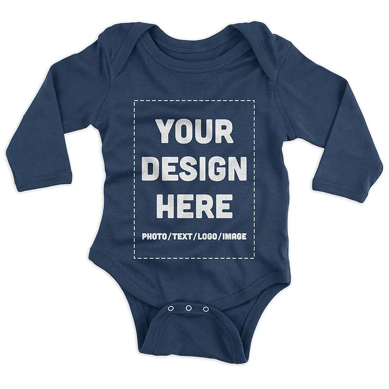 Custom Personalized Baby Bodysuit Personalized Baby Onesie Design Your Own Bodysuit Add Your Text Ultra Soft Cotton Baby Clothes