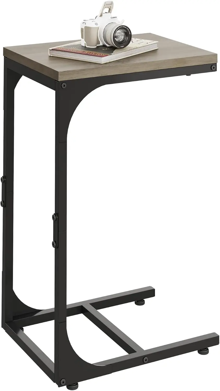 

C-образный торцевой столик, небольшие приставные столики для дивана с металлическим каркасом, поднос для телевизора в гостиной, спальне, серый цвет