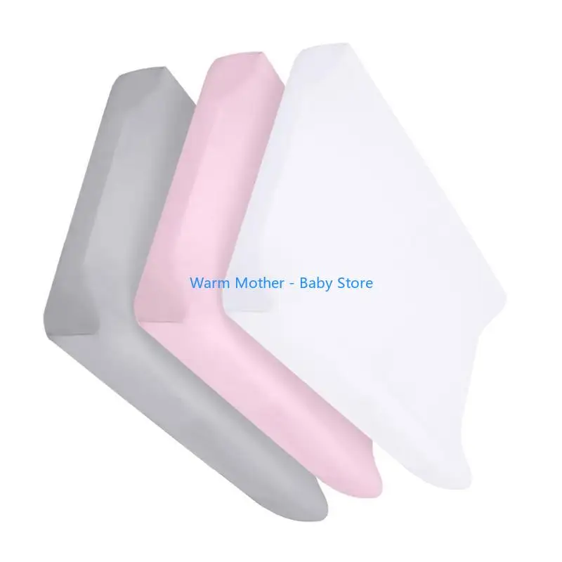 3 قطع من غطاء وسادة تغيير الحفاضات الناعمة والمسامية المصنوعة من الألياف الدقيقة لطاولة تغيير الحفاضات 57QE