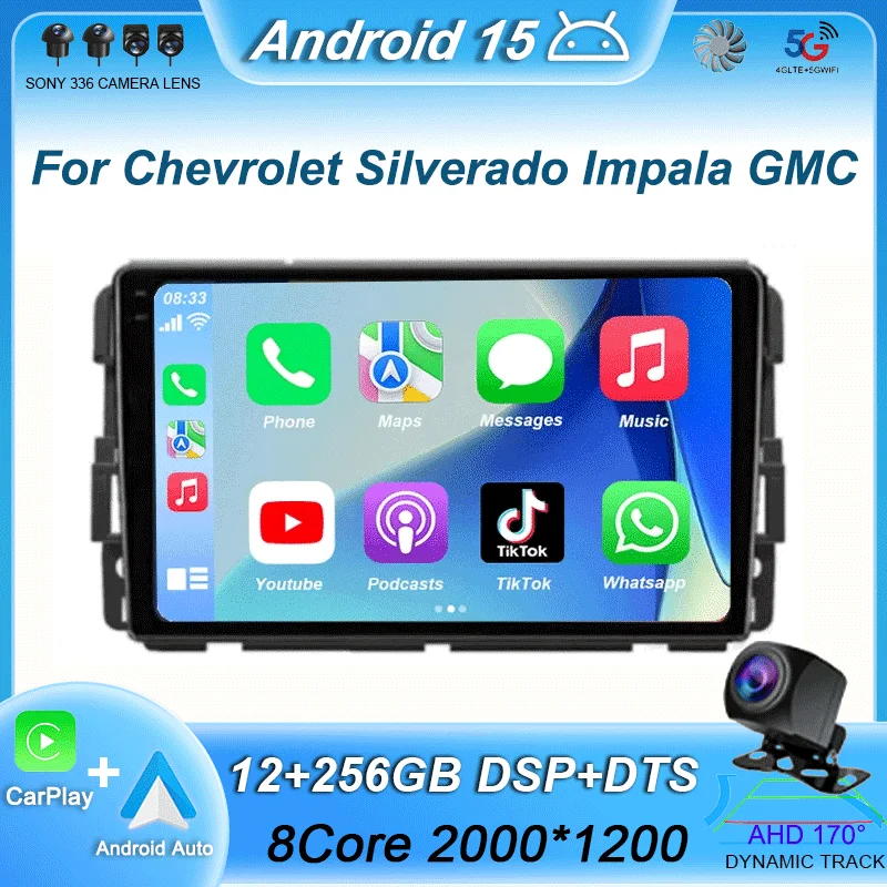 

Car Radio For Chevrolet Silverado Impala GMC Yukon Acadia Sierra Navigation GPS Multimedia Video Player DSP Stereo BTFor Chevrol