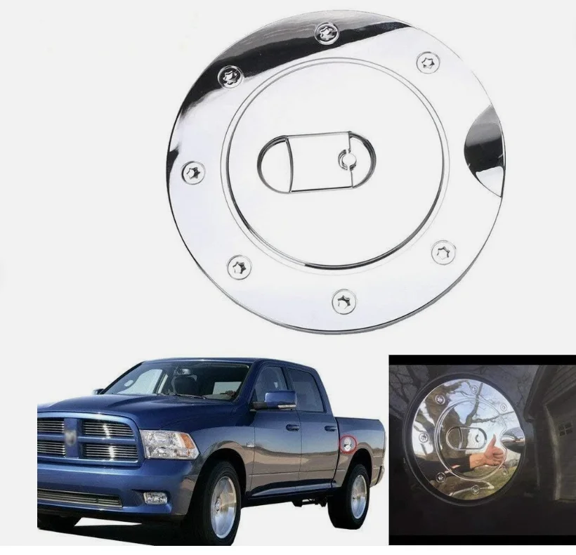 

Chrome Fuel Tank Gas Cap Door Cover for 2009-2018 Dodge Ram Premium Parts