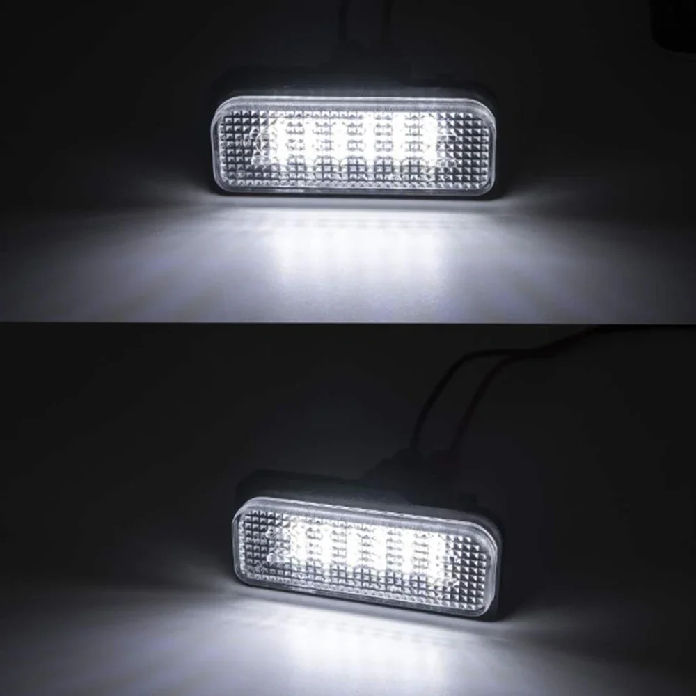 Pair LED License Number Plate Light for Mercedes Benz E-Class W211 S211 C-Class S203  CLS-Class W219 SLK-Class R171 Canbus