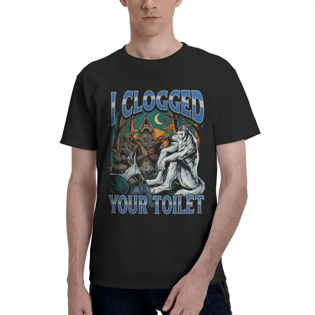 Men I Clogged Your Toilet Funny 2026 T Shirt Streetwear Cotton Crewneck Shirt Men