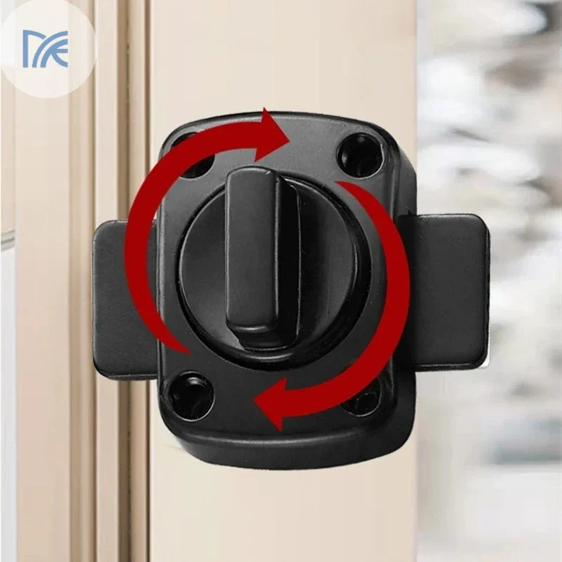 

1 шт., защитный болт для двери туалета в ванной комнате — вращающийся раздвижной замок, поворотная защелка для домашних ворот