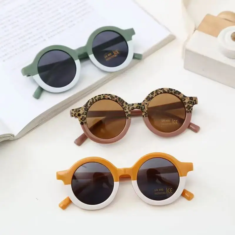 New Children's Sunglasses Korean Edition Girls' Round Frame Sunglasses Personalized Baby Sunscreen Sunglasses Fashion Versatile