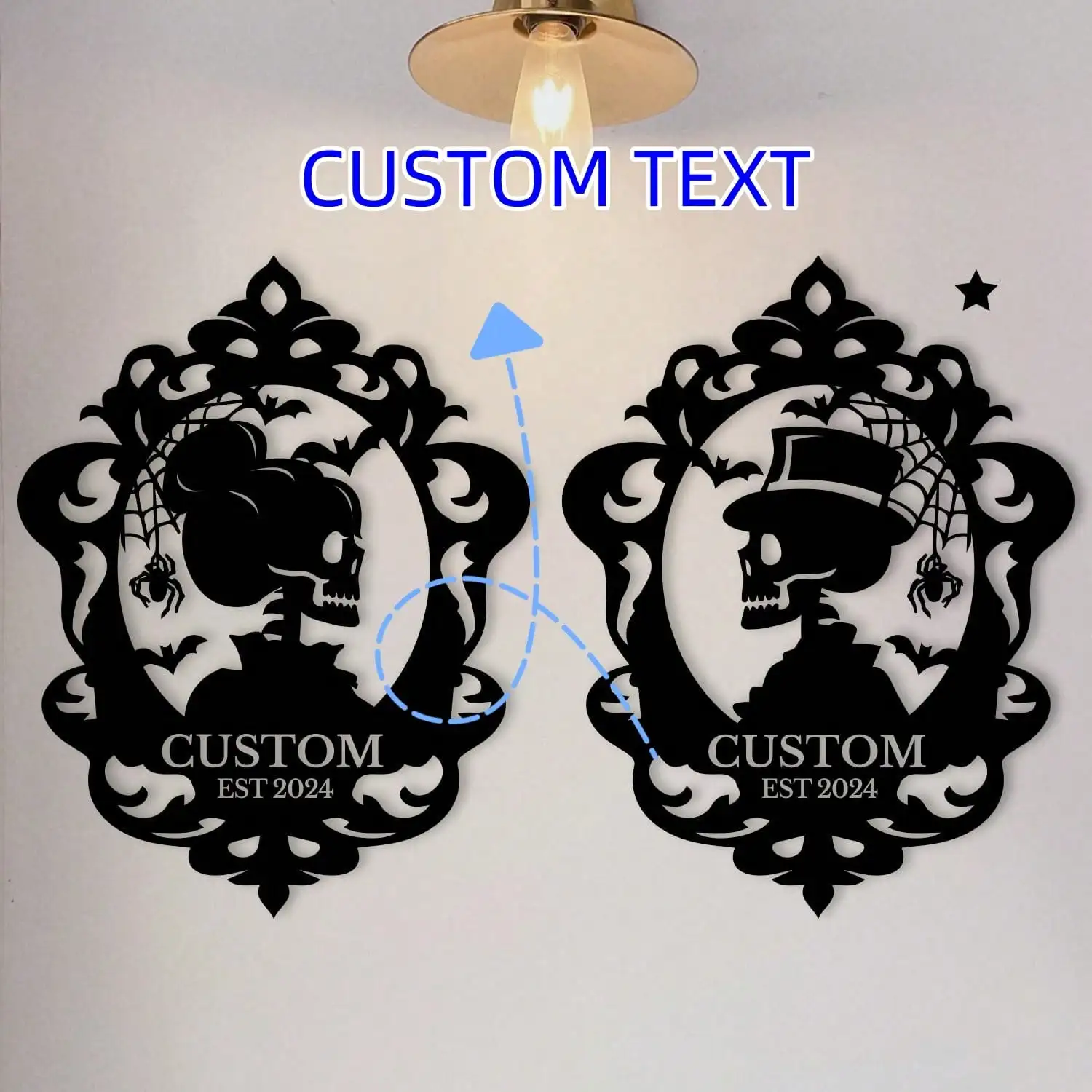 

Personalized Halloween Metal Sign Pumpkin Trick or Treat Porch Decor