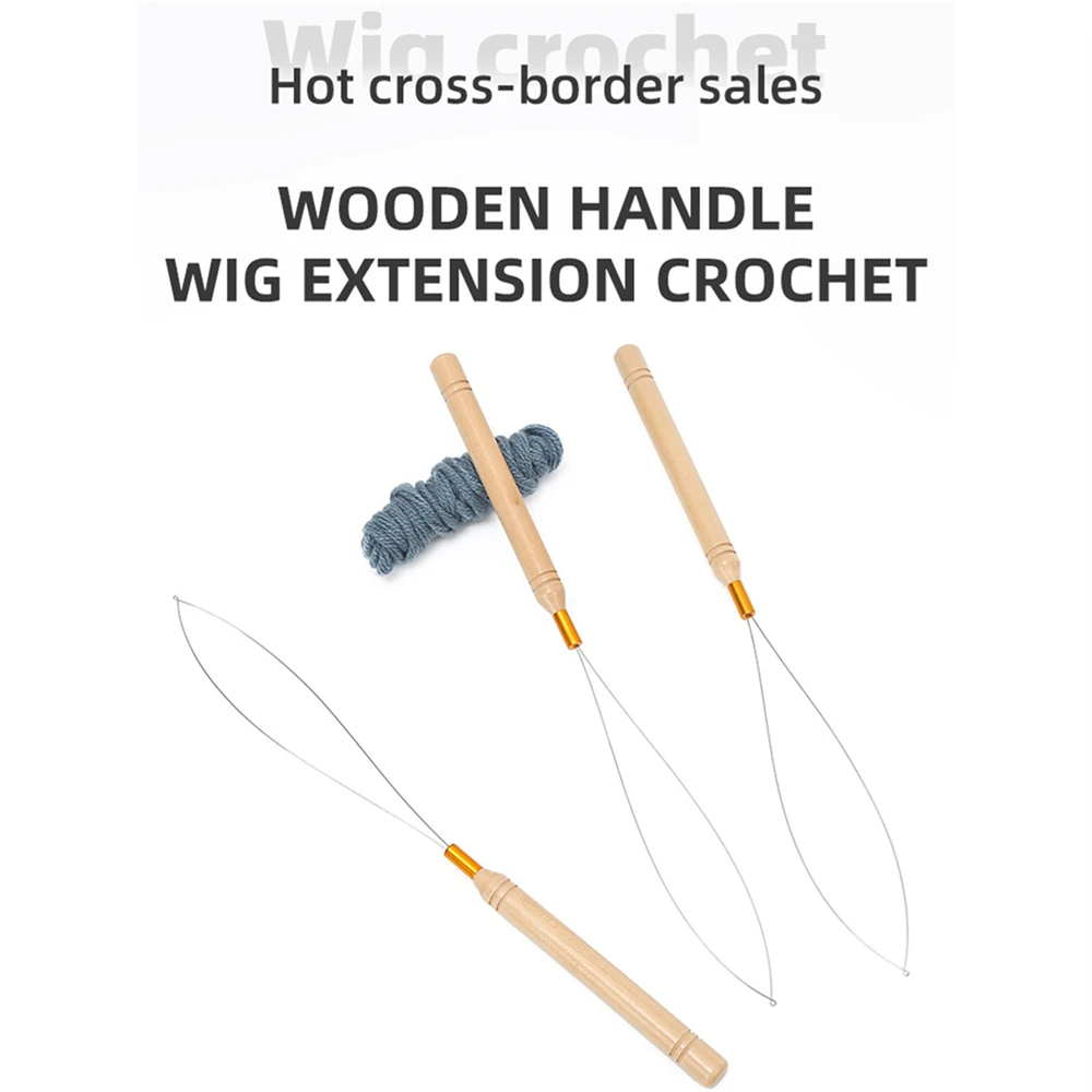 1PC Threader Pulling Needle Used With Hair Plier And Beads For Human Hair Feather Extension Tools