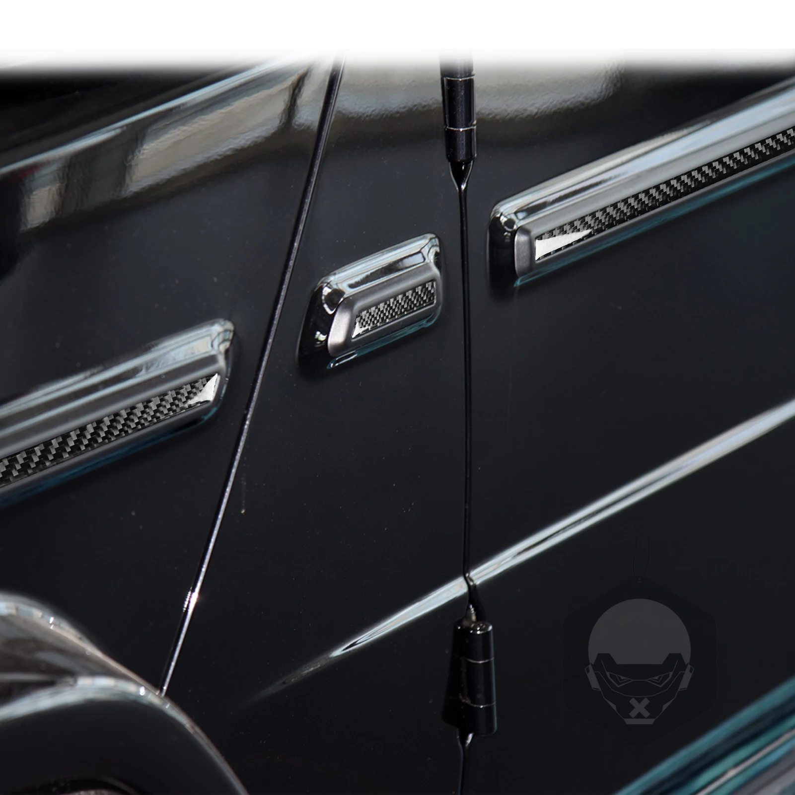 For Mercedes Benz G63 G500 W464 2019-2021 Carbon Fiber Body Waistline trips Panel Car inside Accessories decorative Sticker