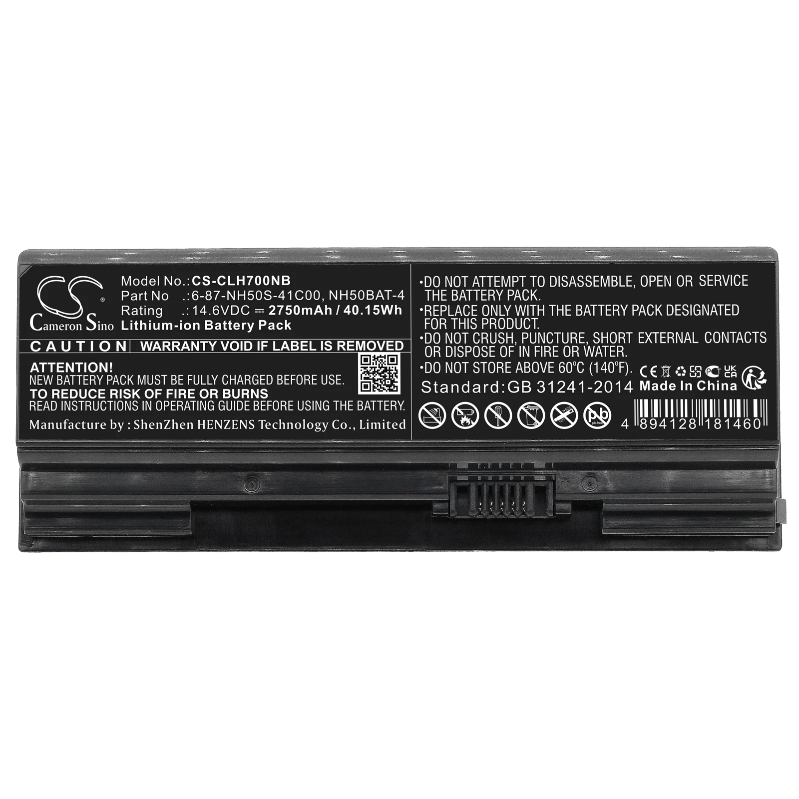 Replacement 15.2V 3500mAh Laptop Battery for Schenker Key 15,For Hasee Kingbook T97 T96E, For Sager NP8950 NP8952 NP8953 NP8955