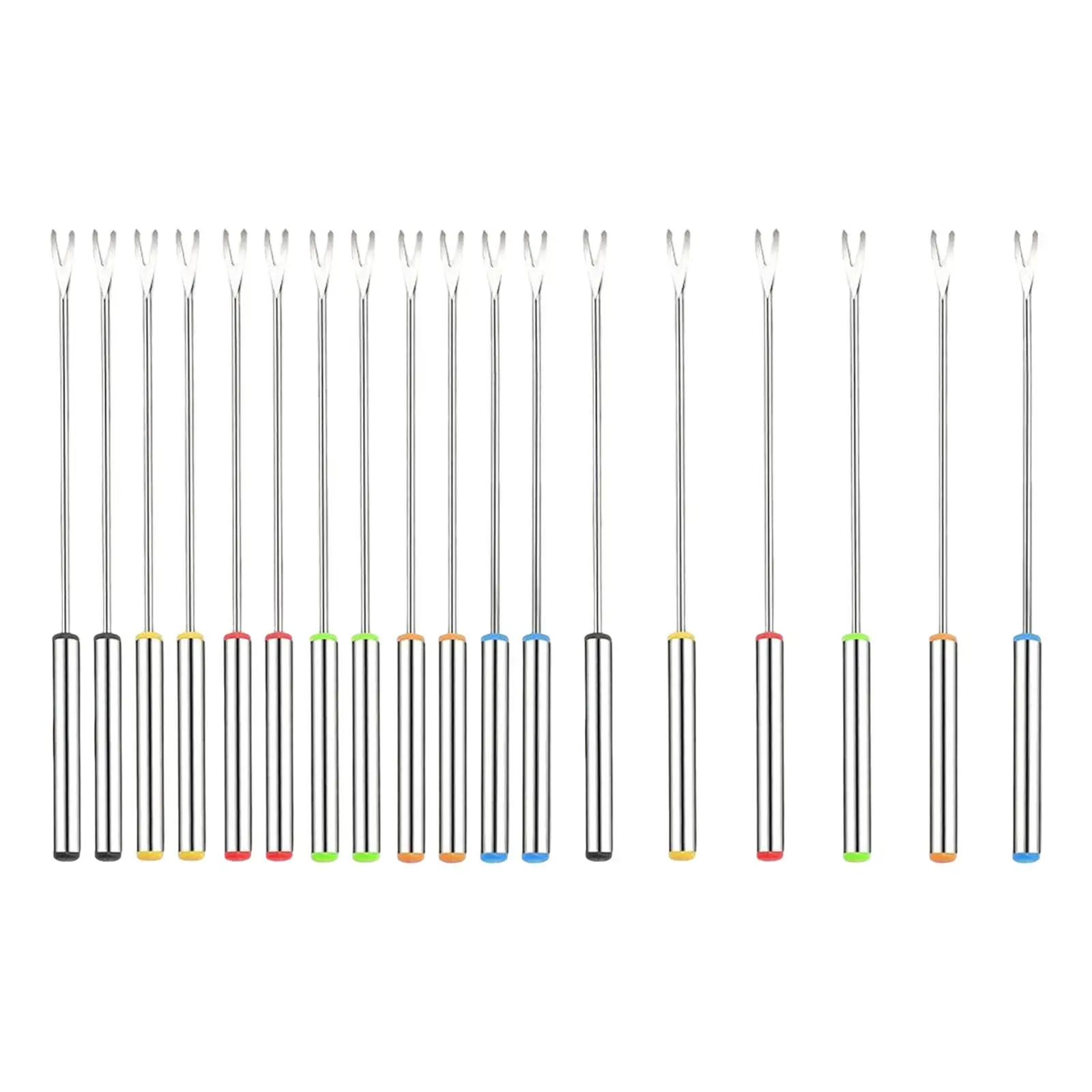 18x Hotdogs Roasting Sticks Stainless Steel Heat Resistant Stainless Steel