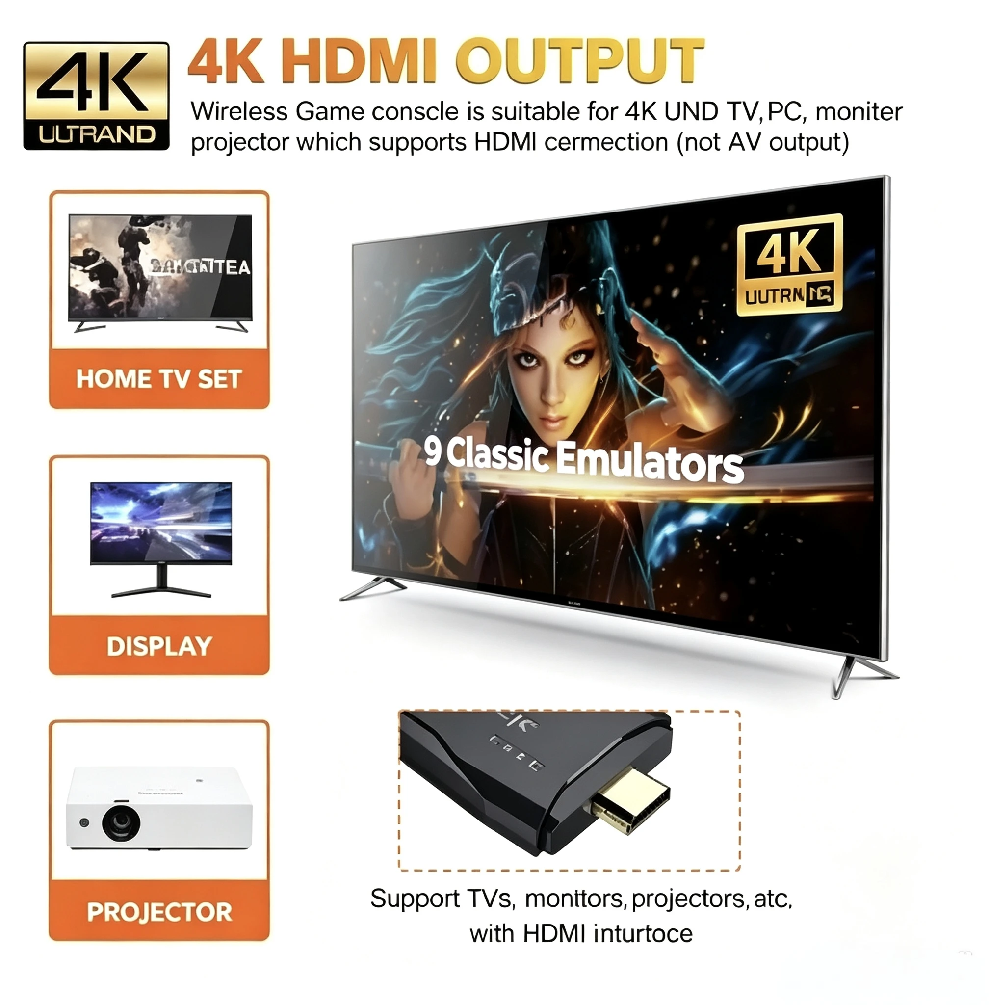 M9 Video Oyun Konsolu 4K 2.4G  - Retro Gaming Game Stick incelemesi ve fiyatı