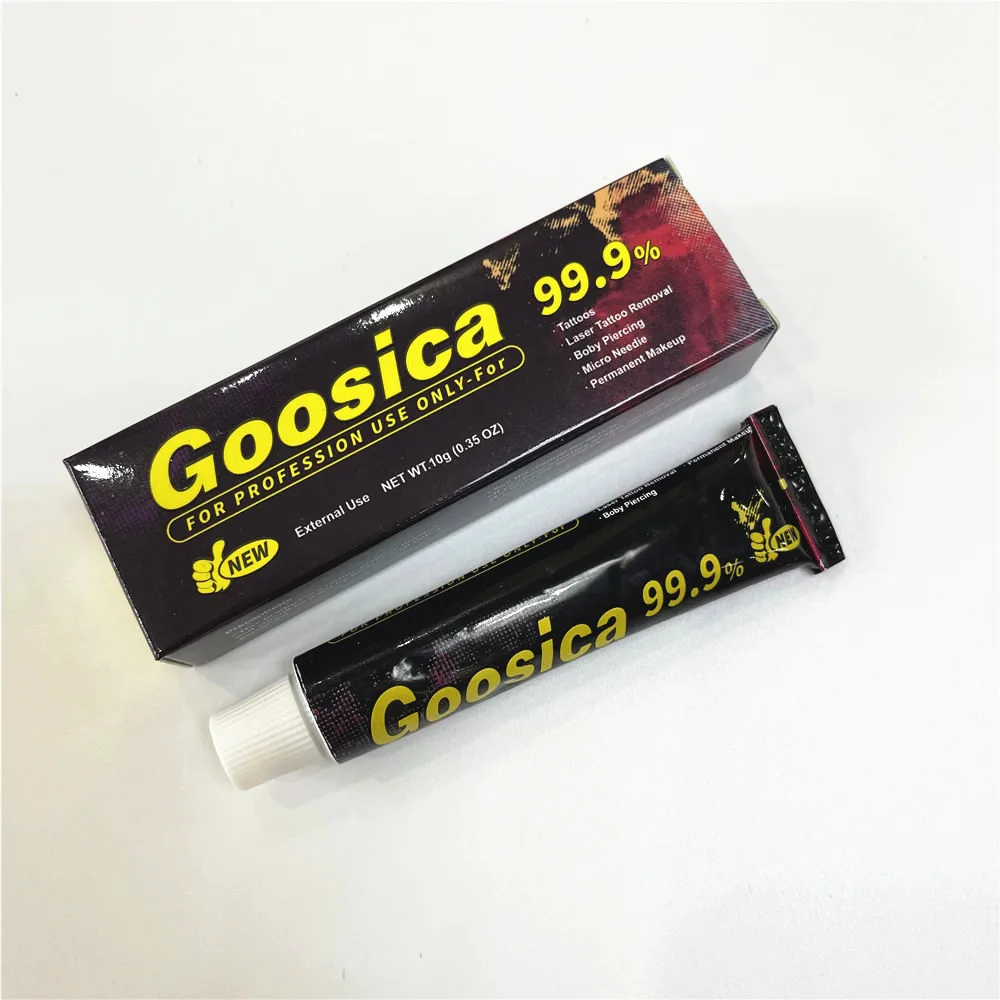 Wholesale 99.9% Goosica Before Tattoo Cream for Permanent Makeup Microblading Piercing Eyebrow Lips Supply 10g