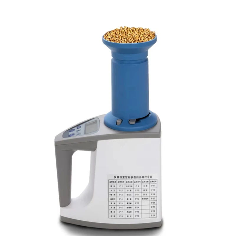 

Grain moisture analyzer for harvesting and planting