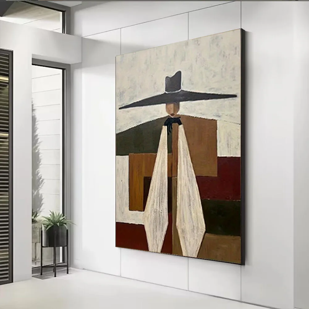 Handmade Abstract Figure Paintings Modern Home Decor Picture Abstract Oil Painting On Canvas Medieval Style Wall Art Pattern