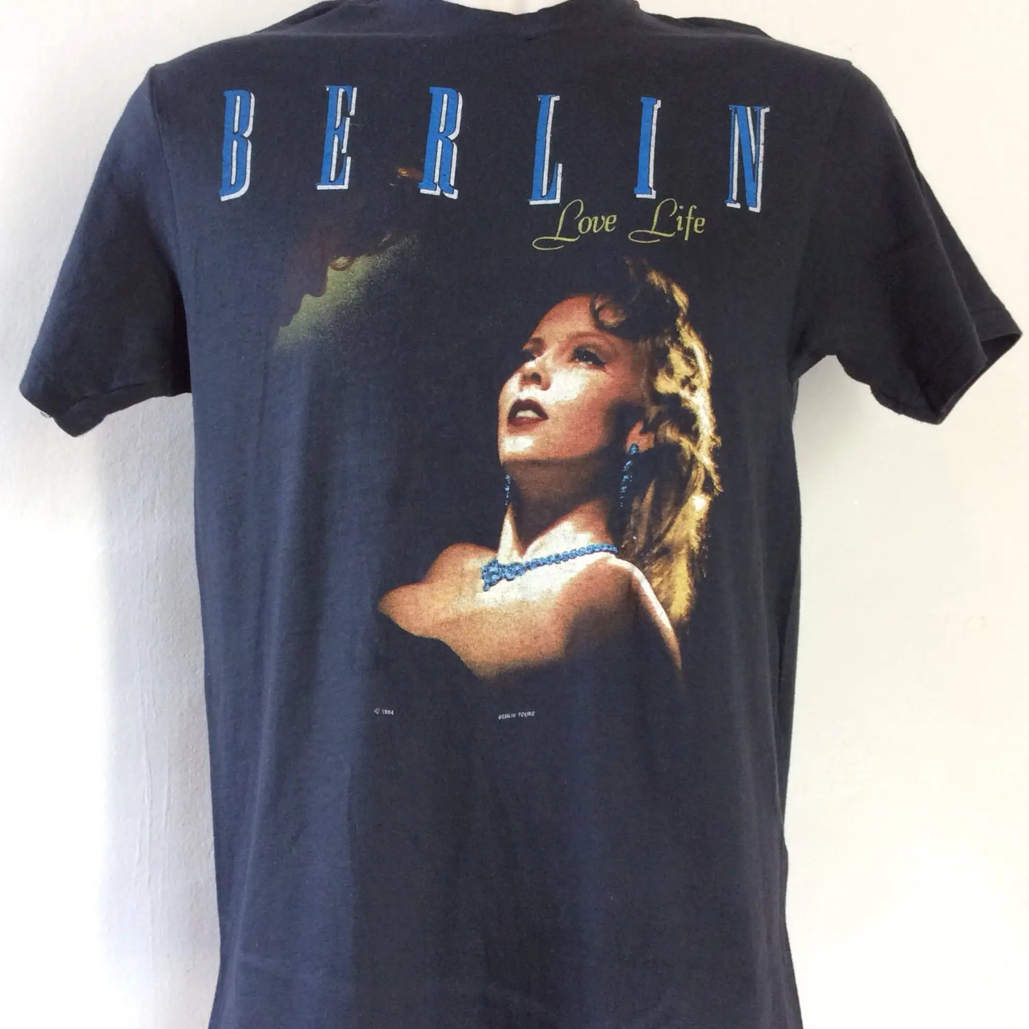 Vtg 1984 Berlin Love Life Tour Concert TShirt Black S/M 80s New Wave Pop Synthpop Rock Band