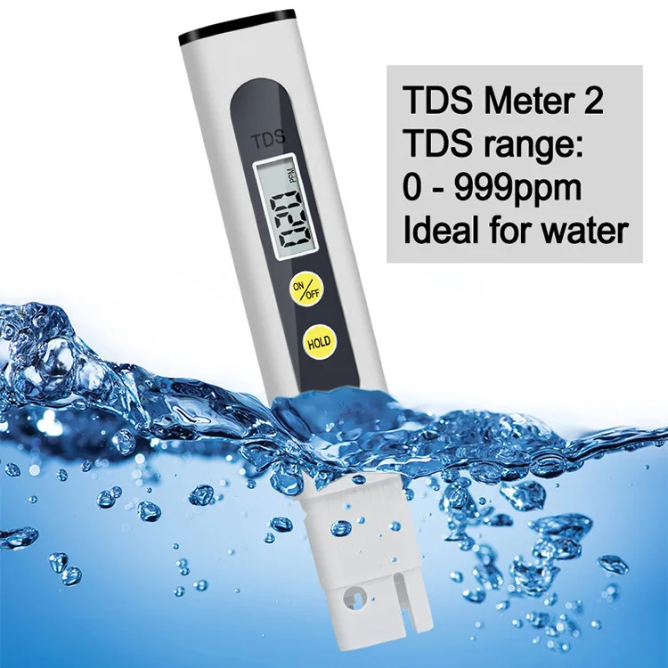 مقياس إجمالي المواد المذابة جهاز اختبار المياه الرقمي 0-9990ppm محلل جودة مياه الشرب رصد تصفية اختبار سريع حوض السمك الزراعة المائية حمامات السباحة