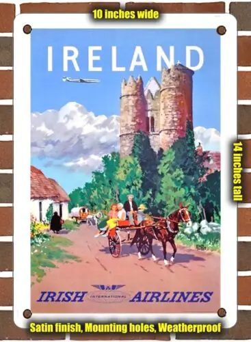 METAL SIGN - 1954 Ireland Irish International Airlines - 10x14 Inches