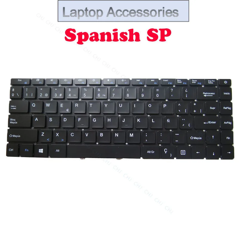 Teclado de ordenador portátil F para Lanix Neuron A V12 (Intel Celeron N4000) América Latina LA Español SP negro sin marco nuevo