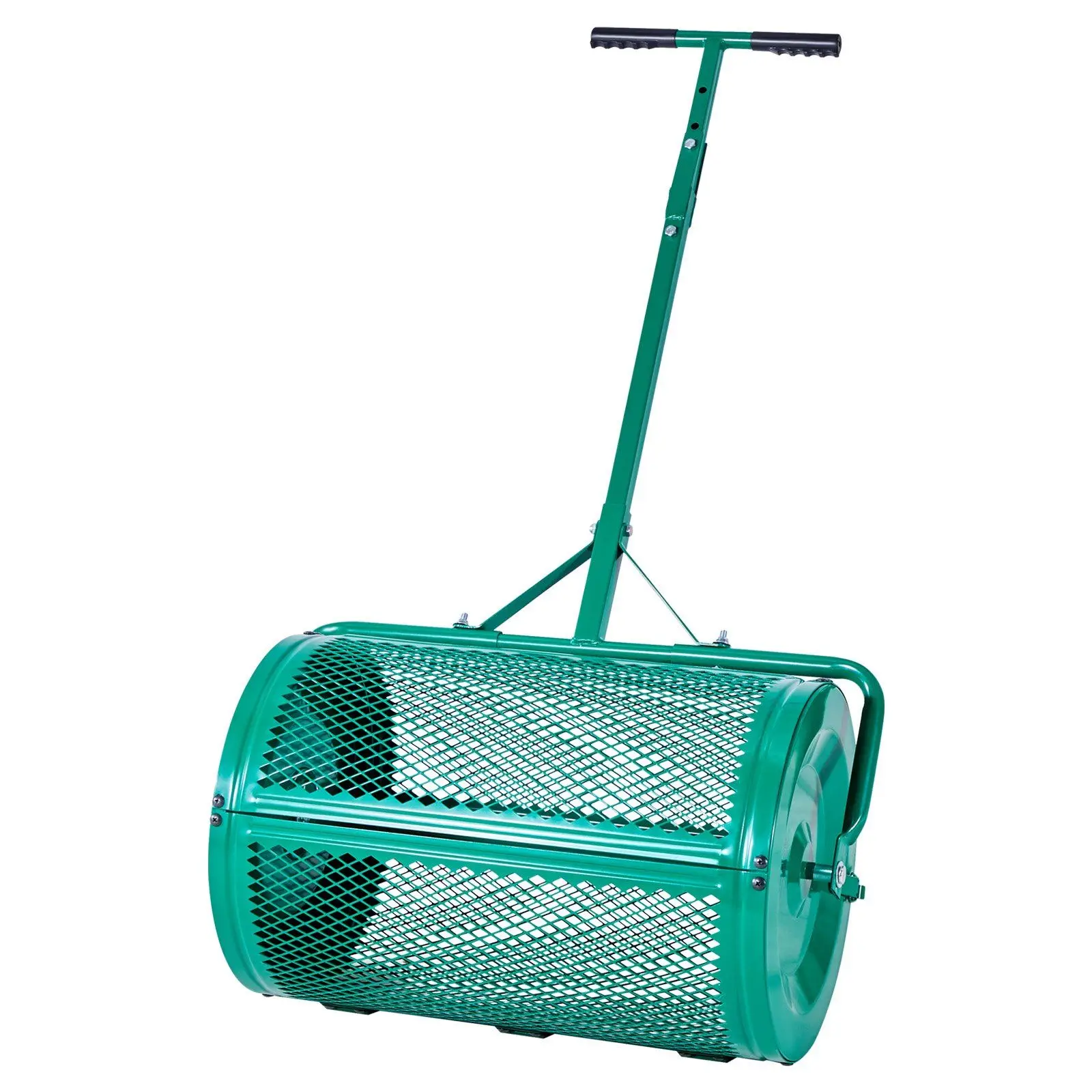 

VEVOR 24in Compost Spreader Adjustable Height Heavy Duty Steel Peat Moss Roller for Garden Seeding