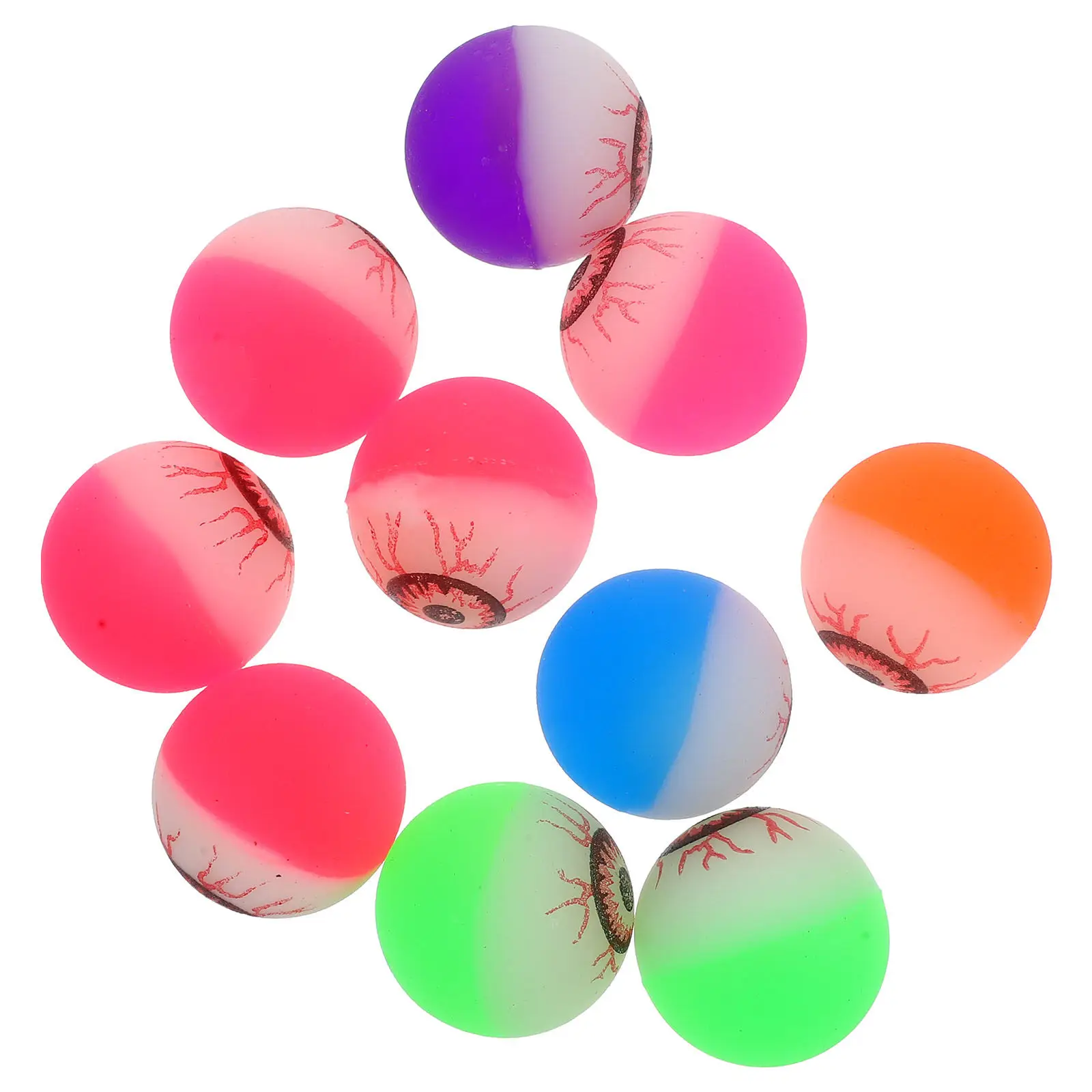 

10Pcs Scary Halloween Bouncy Eyeballs 32Mm Bulk Balls Perfect Party Supplies Favors for Costume Party Bouncy Balls for Kids