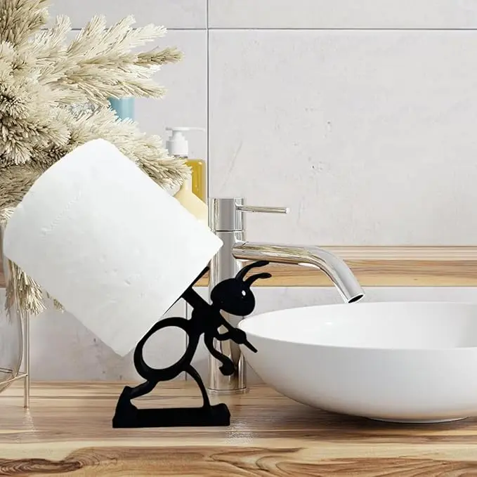 Funny Animal Shape Paper Holder Creative Ant Simple and Practical Bathroom  Towel Holder for Home Office ﻿