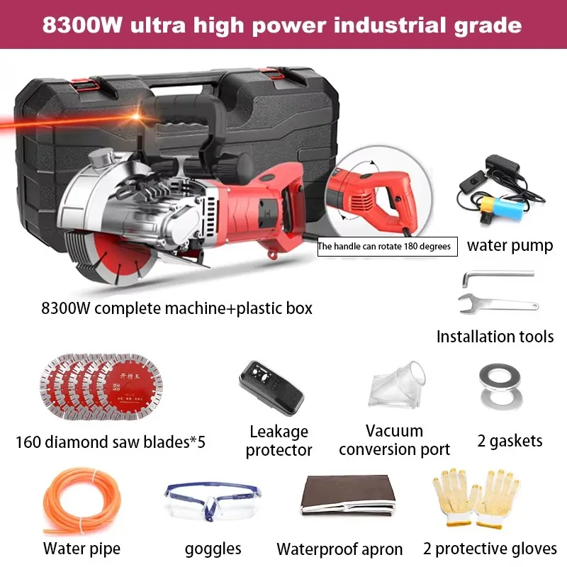 Elektrische Muur Groefmachine 5800W Baksteen Groef Snijmachine Staal Beton Automatische Snijmachine