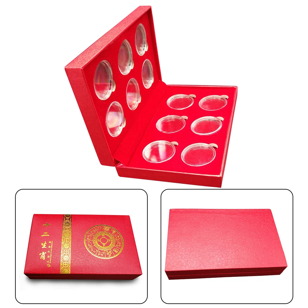 1 Pcs Coin Storage Case Commemorative Coin Collection Protection Square Box Holder Capsules Protection Boxes Container