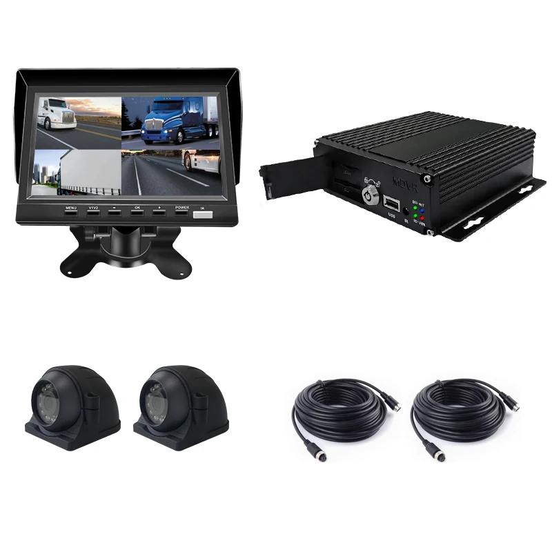 Tech 4CH 4G/3G WiFi GPS Mobile HD 1080P H.264 DVR Loop Recording Night Vision 1TB SD Storage Truck Fleet Management System