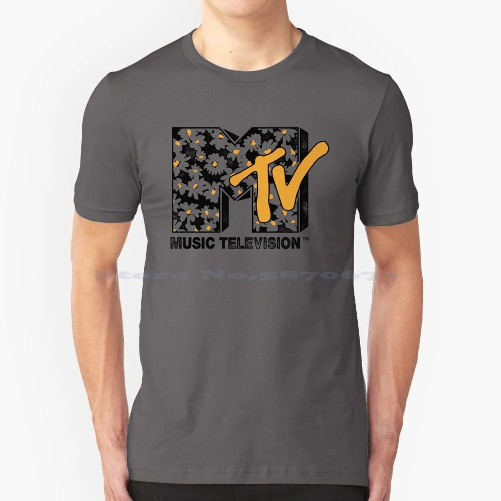 Mtv Distressed Daisy Floral Logo T Shirt 100% Cotton Tee Mtv Logo Music Floral Logo Daisy Logo Vintage Logo Fifth Sun