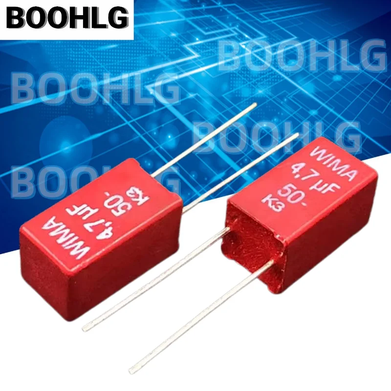 2PCS 4.7UF 50V 475 4U7 MKS2 Audio Pole-less Fever Capacitor