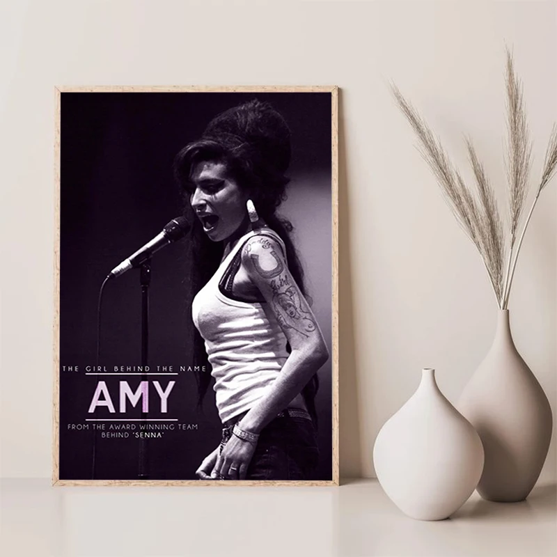 

British Jazz Singer Amy Winehouse Poster Living Room Decoration Home Decor Posters for Wall Art Painting on Canvas Print Bedroom