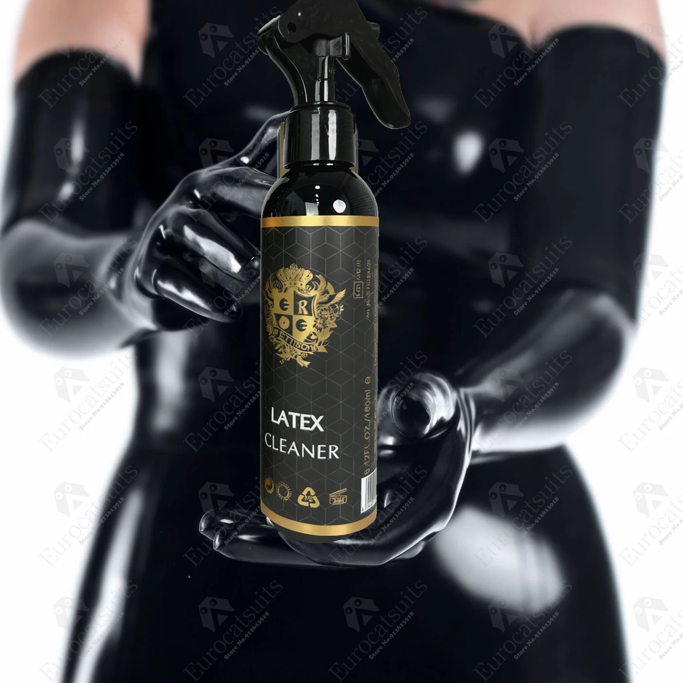 

Латексная одежда фетиш, блестящий спрей, EROe Fettisch Care, LATEX DRESSING AID, латексное нижнее белье, полированное резиновое боди, блестящее