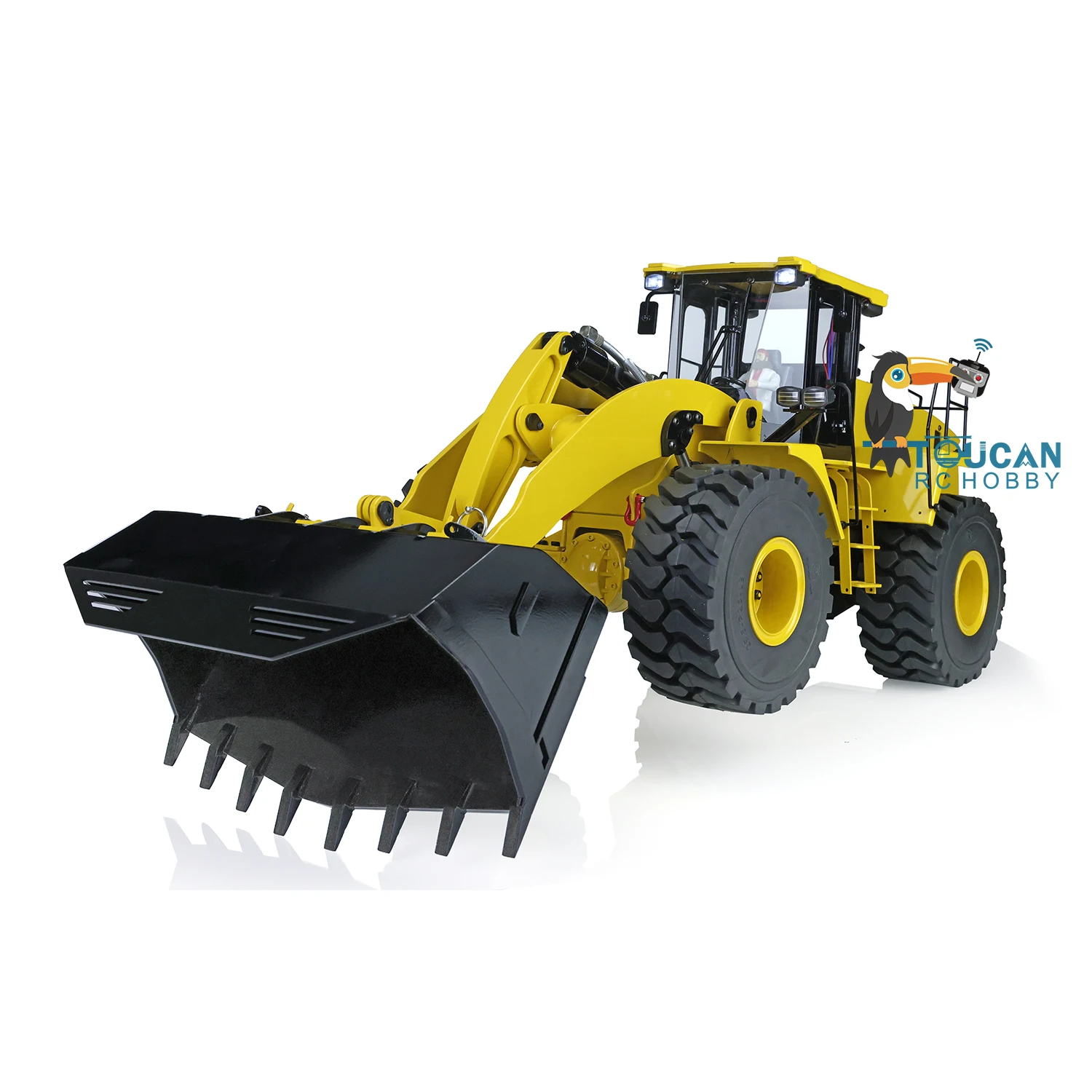 In Stock 1/14 Metal Hydraulic RC Loader ESC Motor Light Sound System Battery Assembled Painted Remote Control Car Model