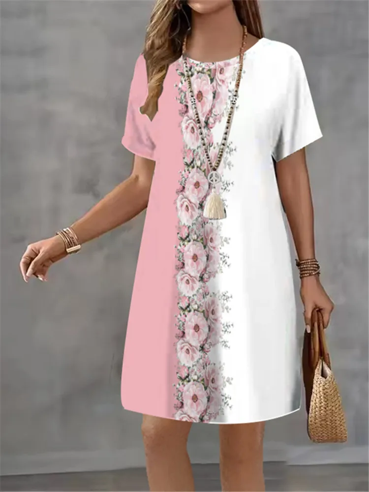 Women Fashionable Design Sense Dress Summer 2025 New Temperament Elegant Casual Women A-Line Dress Short Sleeve Mini Dress