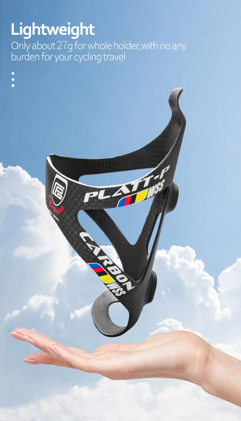 Volle Carbon Faser Fahrrad Ultralig Wasser Flasche Käfig MTB Rennrad Flasche Halter Fahrrad Ausrüstung – Detail 3