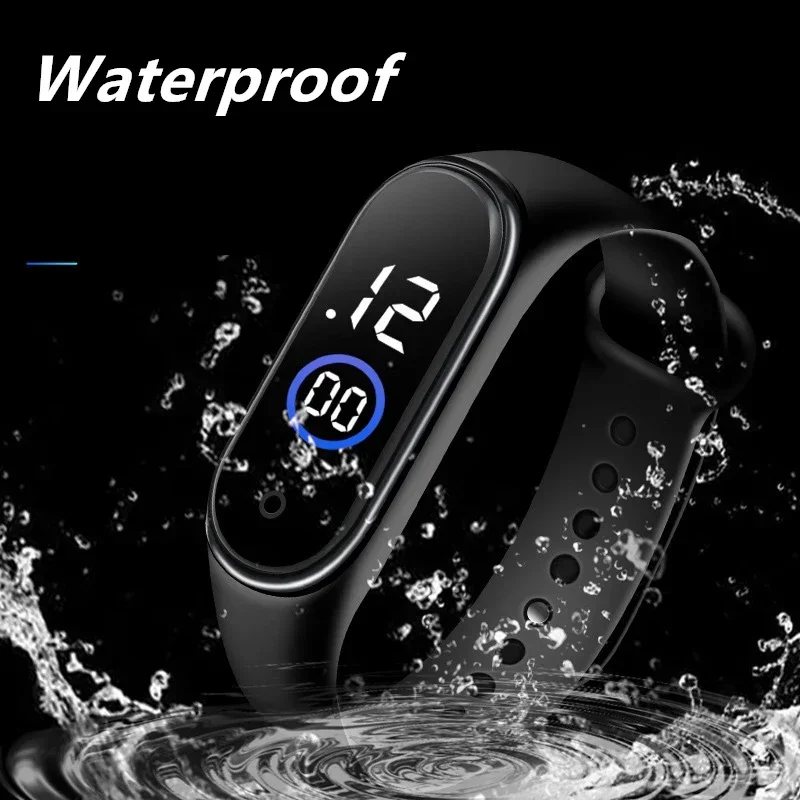 Reloj electrónico de moda para niños, reloj Digital Led resistente al agua, correa de silicona ultraligera, reloj Unisex para adolescentes y niñas