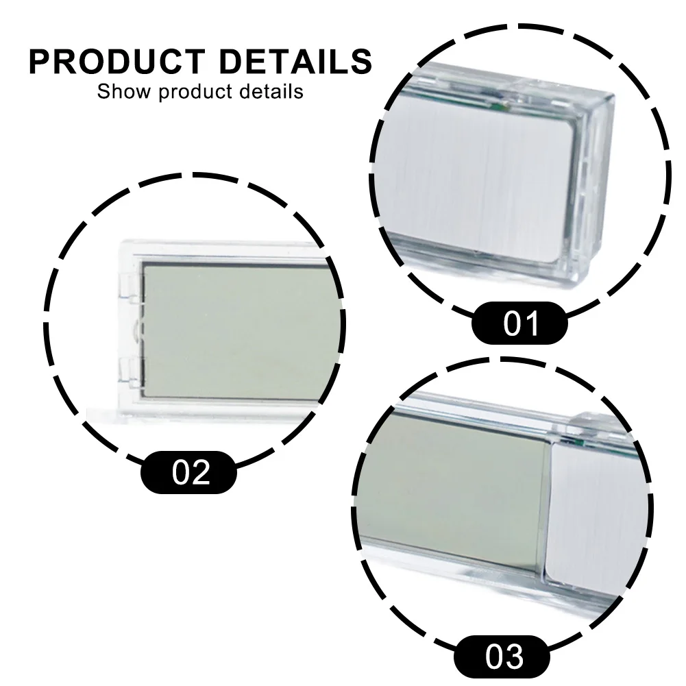 Clear Display Transparent LCD Aquarium Thermometer Real Time Temperature Monitoring External On Design Compact 70 20 14mm